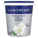 Lancewood Double Cream Vanilla Yoghurt 1KG
