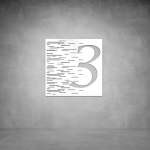 House Number D09 - 500 X 500 Matt White Warm White