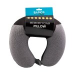 Basics Neck Pillow Memory Foam Grey And Black