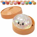 Glitter Dumpling Glitter Dumpling Squishy With Box Dumplings Sensory Squeeze Toy For Stress Relief White