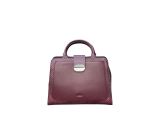 Artisan Woven Frame Satchel- Burgundy