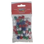 Crazy Craft Kids Pom-poms 10MM Metal 4 Colours