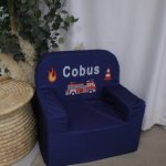 A Kids Sofa Foam Chair Single Fire Truck