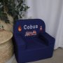 A Kids Sofa Foam Chair Single Fire Truck