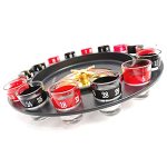 Shot Glass Roulette - Drinking Game Set 2 Balls And 16 Glasses