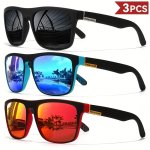 3PAIRS Fantasy Cool Classic Polarized Square Fashion Glasses For Men Women Outdoor Sports Party Vacation Travel Driving Fishing
