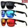 3pairs Fantasy Cool Classic Polarized Square Fashion Glasses For Men Women Outdoor Sports Party Vacation Travel Driving Fishing Supplies Photo Props