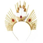 Gothic Virgin Mary Halo Headband Crown - Yellow