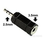 Audio Adapter 2.5MM Stereo Jack - 3.5MM Stereo Socket - 2.5MM Stereo Jack - 3.5MM Stereo Socket