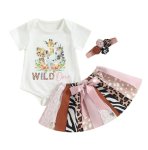 Wild One Birthday Romper Animal Print Tutu And Headband