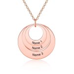 CNE105378 - Sterling Silver 3 Ring Pendant Necklace - Choose Your Color