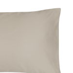 144 Thread Count Polycotton Stone PILLOWCASE - Continental - Single 80 X 80CM
