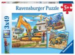 3X49PC Puz Lrg Construction Vehicles