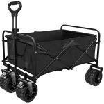 Folding Camping Wagon 90 47CM Double Brake Cart With 10CM Wheels