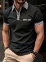 Men's Tipped Golf Shirt Short Sleeve Breathable Tennis Shirt Moisture Wicking