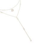 Silver Plated Cubic Zirconia Layered Y-necklace