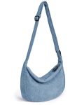Crossbody Crescent Bag For Women Men Trendy Crescent Sling Bag With Adjustable Strap 2 Zippers Lightweight