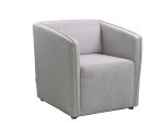 Bent Armchair Light Grey Fabric - Grey