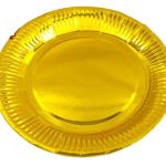 Goldair Gold Disposable Party Paper Plates Set