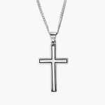 Large Sterling Silver Cross Necklace