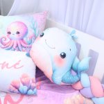 Shaped Pillow Cute Girly Whale