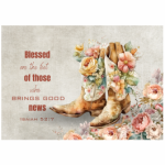 Tear Resistant Deco Print Cowgirls Boots