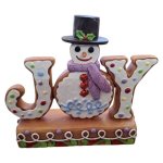 Wooden Joy With Snowman Christmas Decoration 17CM