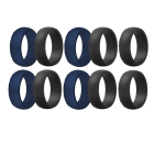 Debest - Wedding Soft Silicone Rings - 10-PIECE