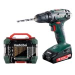 - Cordless Drill Screwdriver Bs 18 With Drill Bit Set 55 Piece