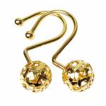 Chictie Gold Shower Curtain Hooks Rings Set Of 12 Brass Decorative Bling Metal Rustproof Shower Hangers Rings For Bathroom Curta