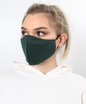Kids 3 Ply Cloth Face Masks - Olive - Olive / One Size