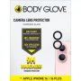 Body Glove Tempered Glass Camera Screen Protector - Apple Iphone 16 Plus - Black