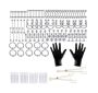 134 Piece Stainless Steel Tongue Belly Button Jewelry Body Piercing Kits
