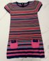 H&m Knitted Multi Coloured Striped Dress 6/8Y