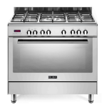 ELBA 90CM White Fusion 5 Burner Gas Cooker With Electric Oven - 01 9FX827WH