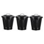 Metal Wastebaskets With Lid Compact Trash Cans For Office Bathroom