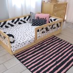 Themed Carpet Black And Pink Stripes