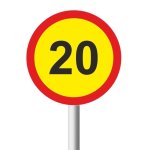 20KM Temporary Speed Limit Road Sign TR201