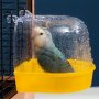 1PC Clear Bird Bathtub Parrot Bathroom For Bird Cage Bird Hanging Accessories Pet Bird Supplies