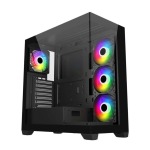 Fsp M340 Argb Tempered Glass Steel Black Atx Mid-tower Chassis