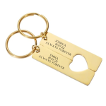 Hannah Gold Personalized Keyring Set Of 2 Stainless Steel Ready In 3 Days