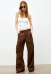 Canvas Cargo Trousers - Dark Brown
