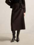 Amara Felled Midi Skirt - 18 Chocolate Set