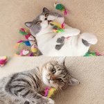 1 3 5 10 Plush Mouse Cat Toys Random Color