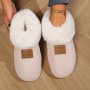 Women's Faux Fur Lined Slippers Indoor Warm Plush House Shoes Non-slip Soft Sole Bedroom Footwear Comfy Slip-ons Winter & Autumn