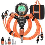 All-top 4 Tire Inflation & Deflation System Up To 200" Wheelbase Rapid High-flow Air Up Down Kit W digital Pressure Gauge & Worr