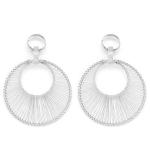 Silver Round Hanging Earrings