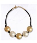 Giant Ball Multi String Choker - Gold Free