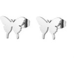 Za Cute Butterfly Earrings - Silver