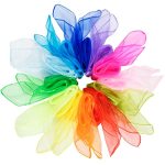Jmkcoz 12PCS Square Juggling Silk Dance Scarves Magic Tricks Performance Props Accessories Movement Scarves Rhythm Band Scarf 24
